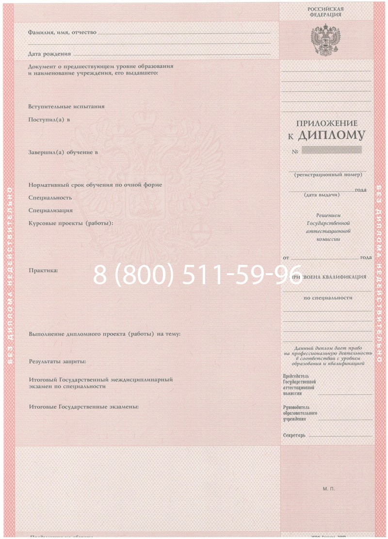 Купить Диплом о среднем образовании 2003-2006 годов в Пензе