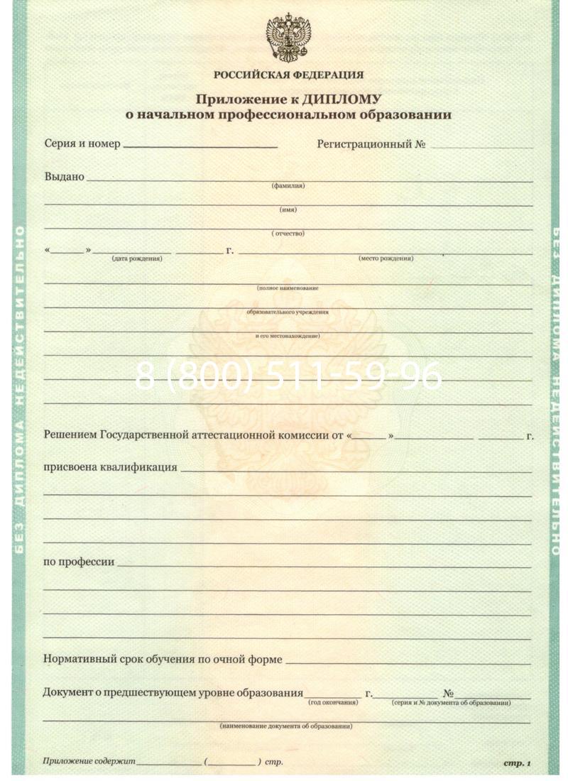 Заказать Диплом училища 2010 год в Пензе